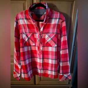 Tommy.Hilfiger pink plaid Shirt